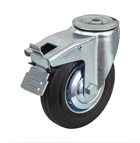 Колесо промышленное с тормозом SIZE:8"(200мм) под болт М14 Нагрузка 210 кг. SCHB 80