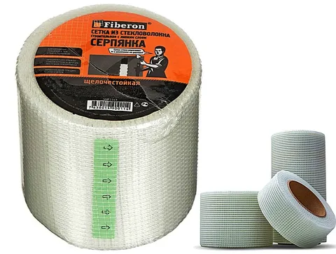 Серпянка (сетка малярная) 100мм*45м самоклеющаяся Fiberon. SMF226T/18