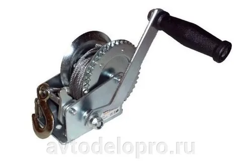 Лебедка шестеренчатая  675 кгс (сталь.трос 10м)  АвтоДело
