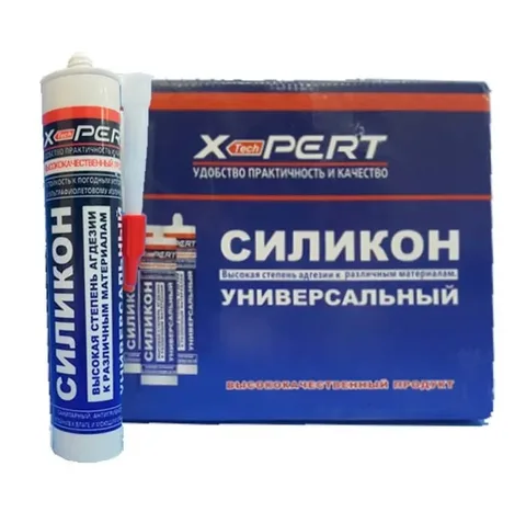 Силикон универсальный герметик под пистолет (бесцветный) Х-Pert (24 шт)