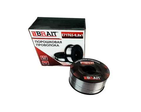 Проволока для сварки порошковая E71TGS  0,8х1 BRAIT
