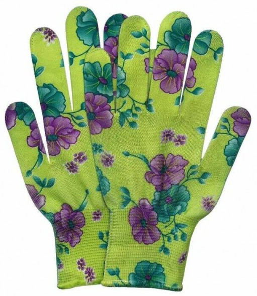 А-48 Перчатки нейлоновые садовые без облива (12 шт)