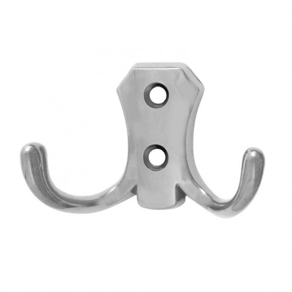 Крючок-вешалка №10 2-х рож. (хром)  &quot;Нора-М&quot;