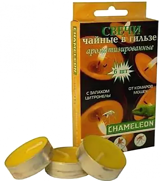 Свеча &quot;Chameleon&quot; от комаров чайная 15г, (комплект 6шт)