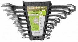 511098 Набор ключей комбинированных дюймовых - 9шт.(1/4",5/16",3/8",7/16",1/2",9/16") пластик холдер