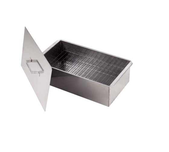 Коптильня (420*270*175)двухъярусная малая нерж.сталь 0,8мм без поддона