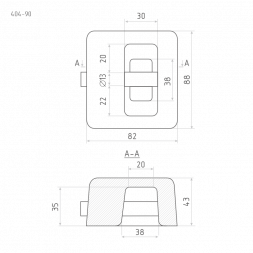 Замок навесной ЗН-404-90 мм (3кл.) "Нора-М"