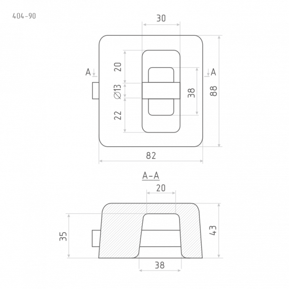 Замок навесной ЗН-404-90 мм (3кл.) "Нора-М"