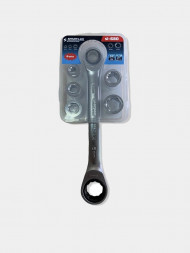 Набор ключей трещоточный+головки 8,10,12,13,14,17,19 X-PERT