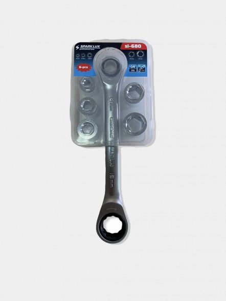 Набор ключей трещоточный+головки 8,10,12,13,14,17,19 X-PERT