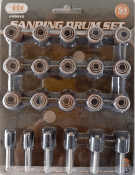 Насадки на дрель+наждачки 51 предмет (6мм, 9мм, 13мм)