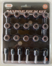 Насадки на дрель+наждачки 51 предмет (6мм, 9мм, 13мм)