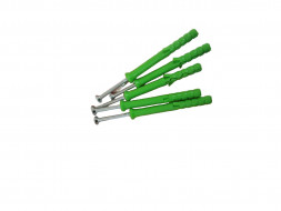 Дюбель-гвоздь с потайным бортиком 6x40 (200шт.) (зеленые)