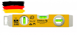Уровень тип 70ТМW,26см (1верт.1гориз.магнитный с угломером,точн.0,5мм/м) STABILA