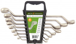 512580 Набор ключей накидных -8шт.(6х7,8х9,10х11,12х13,14х15,16х17,18х19,20х22мм) пластик холдер