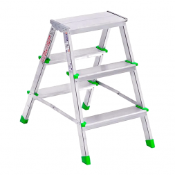 Двухсторонняя алюминиевая стремянка 2х2 42, 1,4 кг (542)