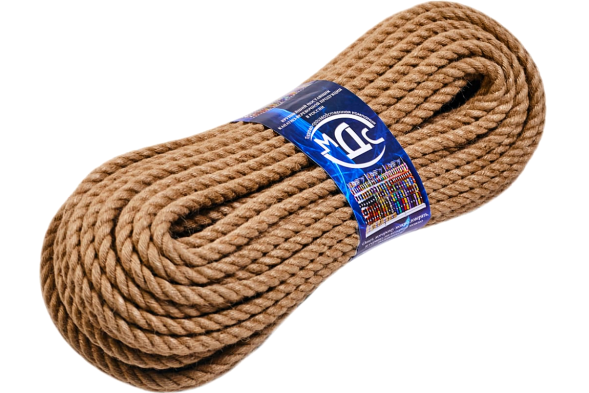 Канат джутовый 12мм  4пр. 20 м (уп)