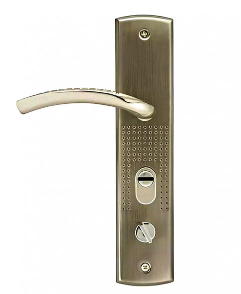 Ручка двер. на планке 396-68 мм левая мат.никель  "Нора-М"