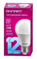 Лампа светодиодная OLL LED OLL-A60-12-230-6.5K-E27 ОНЛАЙТ (10шт)