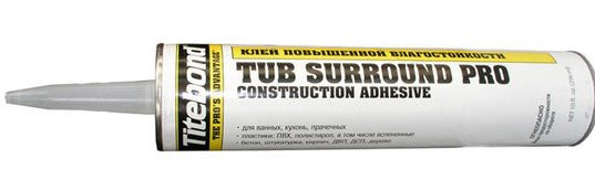 Клей Titebond  монтажн.повыш.влагост. 296мл Белая туба