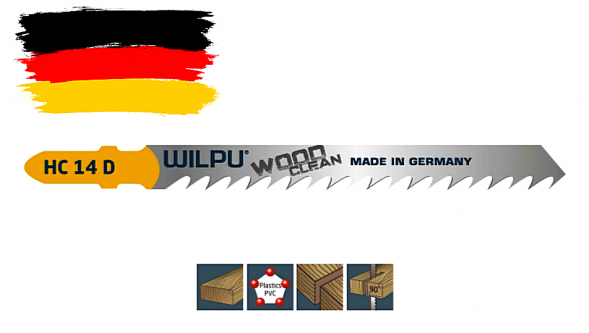 Пилка WILPU HC 14 D 5шт/уп.(ан.Т-101DP) для дерева до 45мм и пластмассы(прямой чистый рез)