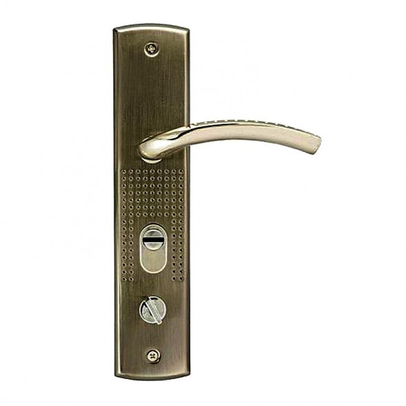 Ручка двер. на планке 396-68 мм правая мат.никель  "Нора-М"