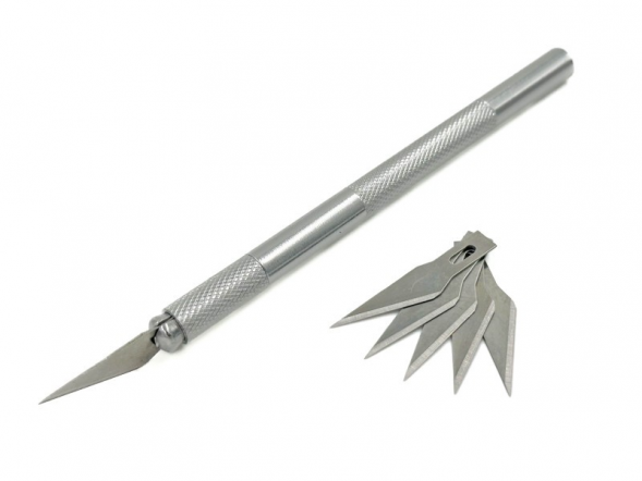 Нож для моделирования 145мм (лезвие 8*37,5мм - 6шт) SKOLE