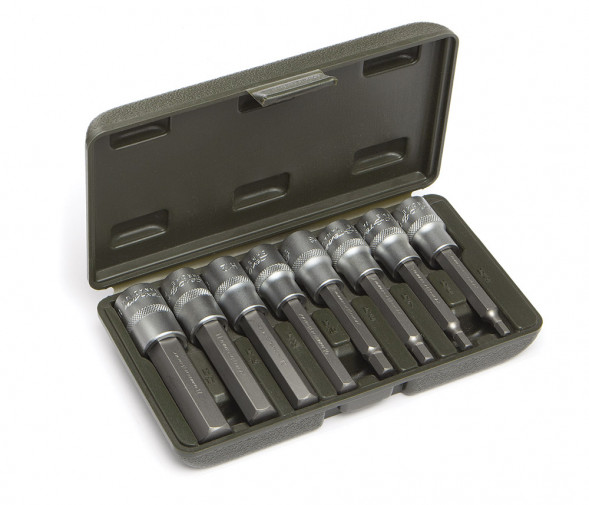 625198 Набор головок 1/2&quot; со вставкой  шестигранник (5,6,7,8,10,12,14,17мм) дл.100мм, 8шт