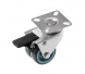 Колесо аппаратное поворотное, серое, сдвоенный ролик с тормозом 2&quot; (50), нагрузка 60кг. SCndb 25