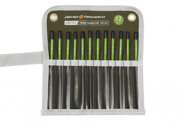 250722 Набор надфилей, 12шт, Ø 4мм, длина 160мм