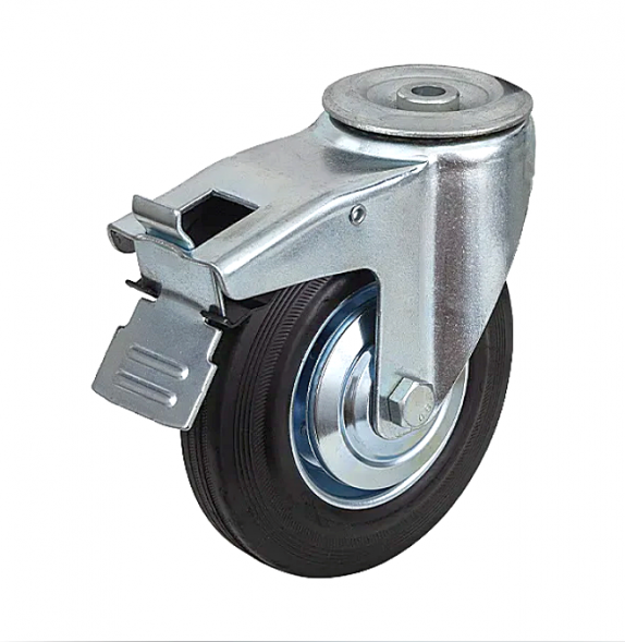 Колесо пром 100мм тормоз под болт М12 SCHB 42