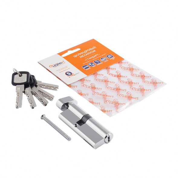 Цилиндр.мех-м ЛПУВ-80 (хром) (45-35в)  "Нора-М"