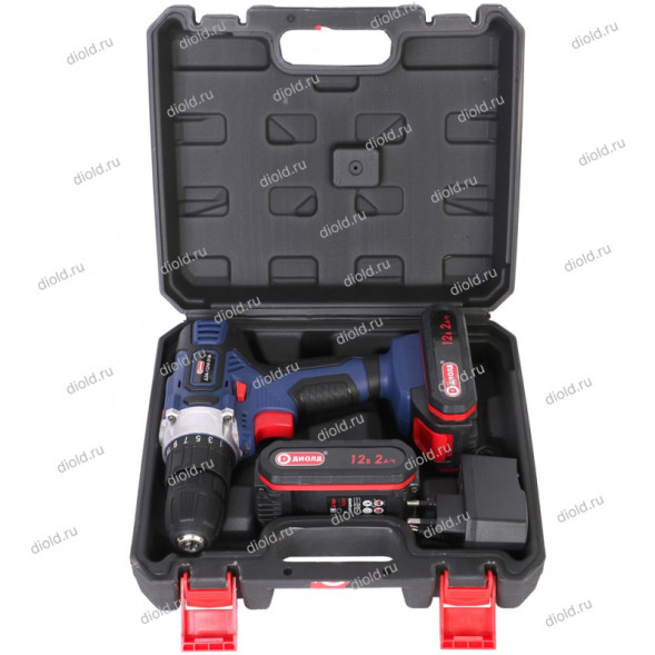 Дрель-шуруповерт ручная электрическая аккумуляторная (кейс) 2АКБ  (ДЭА-21 ЛИ-01М) &quot;ДИОЛД&quot;