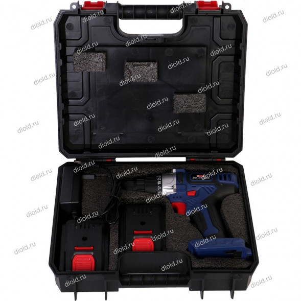Дрель-шуруповерт ручная электрическая аккумуляторная (кейс) 2АКБ  (ДЭА-21 ЛИ-01М) &quot;ДИОЛД&quot;