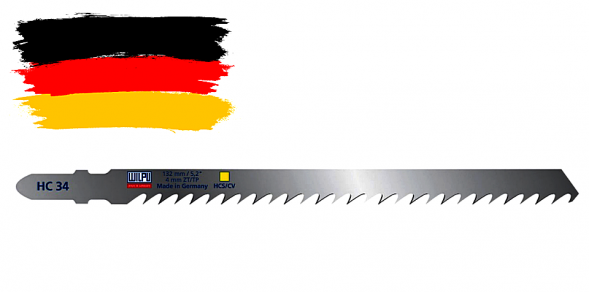 Пилка WILPU HC 34  5шт/уп.(ан.Т-301DL)особо длинное для дерева до 65мм и пластмассы (чистый рез)