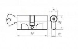 Механизм цилиндровый МЦ 1 ОМЕГА