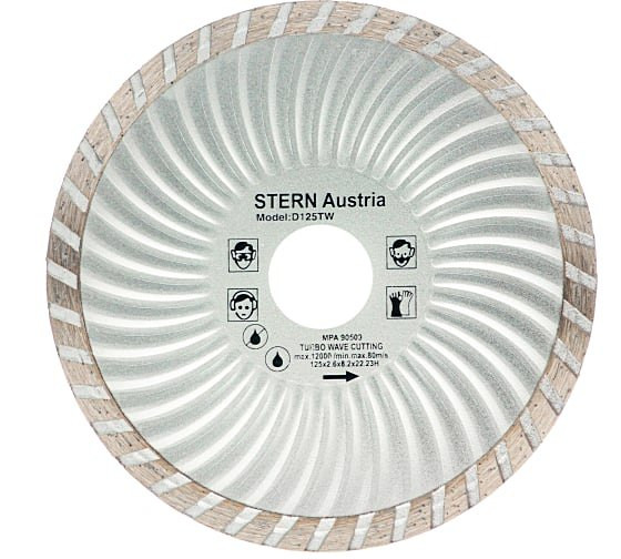 Диск алмазный Stern 180x7x22,2 турбоволна