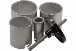 Набор коронок по керамике и плитке 33,53,67,83,переходник (А) СЕБ