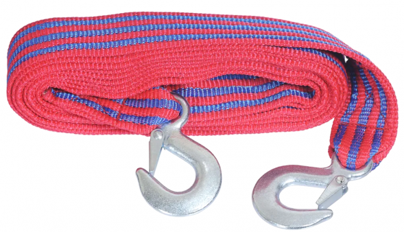 10735 Трос буксир-ный 2 крюка (лен.5м) 3,5т &quot;БОГАТЫРЬ&quot; (сумка)