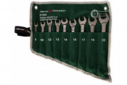 511091 Набор ключей комбинированных - 9шт.(8,10,12,13,14,15,17,19,22) тетрон.сумка