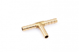 949006 Штуцер соединительный Т-образный латунный елочка 7мм