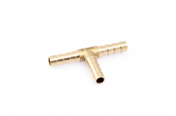 949006 Штуцер соединительный Т-образный латунный елочка 7мм