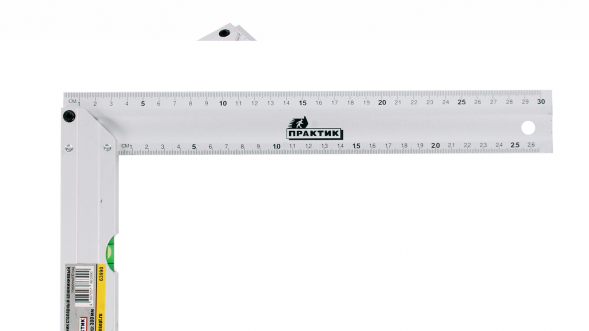 Угольник столярный алюминевый 300мм ПРАКТИК