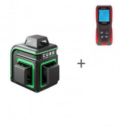 Комплект Лазерный уровень ADA CUBE 360 GREEN Basic Edition+Дальномер лазерный ADA Cosmo 50