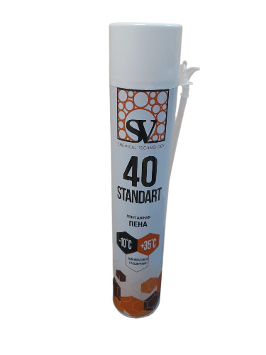 Монтажная пена, всесезонная, 420 мл (550 г) SV STANDART 40