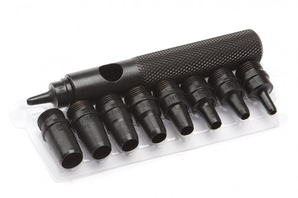 376510 Набор просечек со сменными насадками 10 предм.(2,3,4,5,6,7,8,9,10 мм) (5шт)