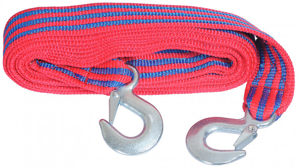 11200 Трос буксир-ный 2 крюка (лен.5м) 5т &quot;БОГАТЫРЬ&quot; (сумка)