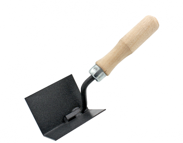 Кельма для внутренних углов 80 х 60 х 60мм, деревянная рукоятка, окрашенная сталь ON