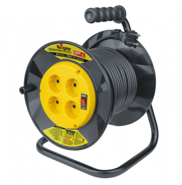 Удлинитель NPE-R-04-40-X-2x1 катушка 4 гн. б/з 40м Navigator