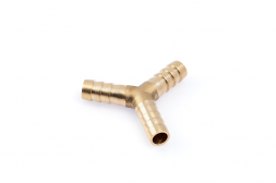 949012 Штуцер соединительный Y-образный латунный елочка 9мм